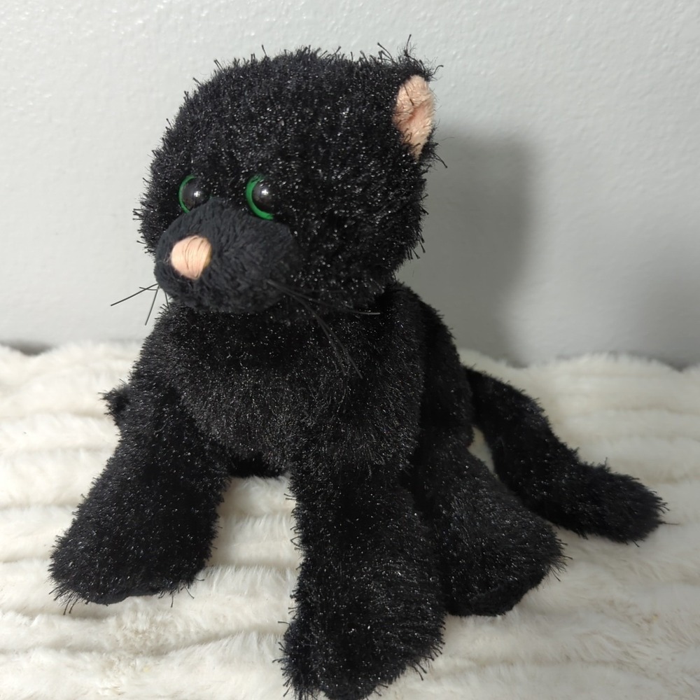 Ganz‎ Webkinz Black Cat HM 135 8" Plush Stuffed Animal NO CODE